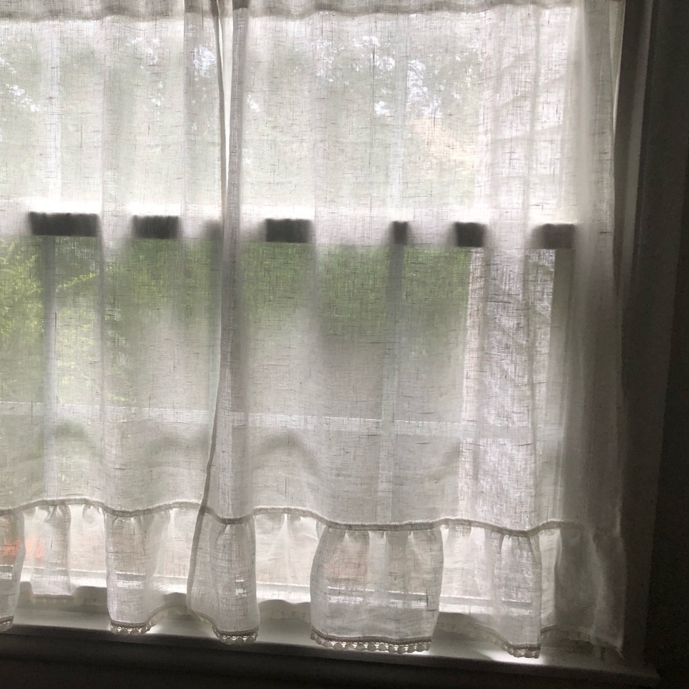 100% Linen Curtains- 2 panels